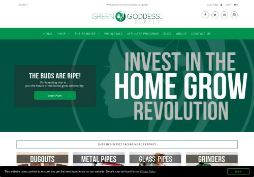 
    Green Goddess Supply - Dugouts, Pipes, Grinders and more
  
