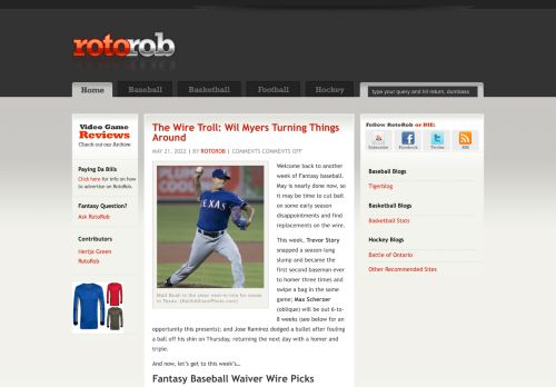 Fantasy Sports Blog | RotoRob.com