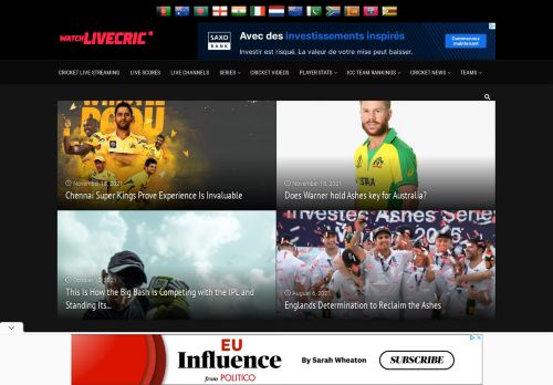 Live Cricket Streaming | Watch Cricket Streams | Live Cricket Score | Live Cricket TV