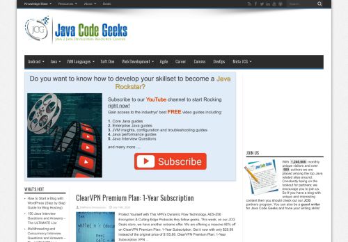 Java Programming, Learn Java Online with the Java Code Geeks | Java developers resource center - Java, Scala, Groovy, Android