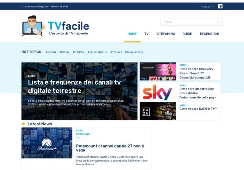 Tv Facile - Lesperto di TV digitale terrestre satellitare e streaming