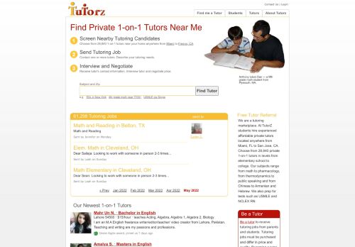 Find 1-on-1 Private and Online Tutors Near Me