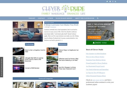 Clever Dude Personal Finance & Money - Family, Marriage, Finances & Life