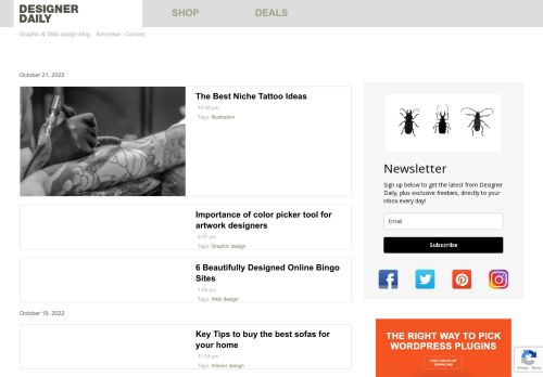 
	Designer Daily: graphic and web design blog	