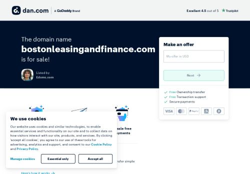 The domain name bostonleasingandfinance.com is for sale
