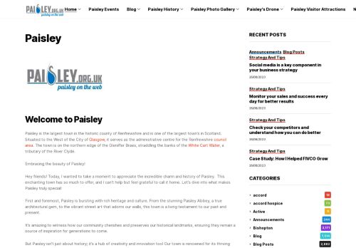 Paisley Scotland – Paisley on the web