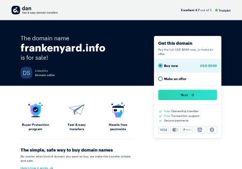 The domain name frankenyard.info is for sale