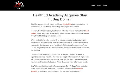 HealthEd Academy Acquires Stay Fit Bug Domain