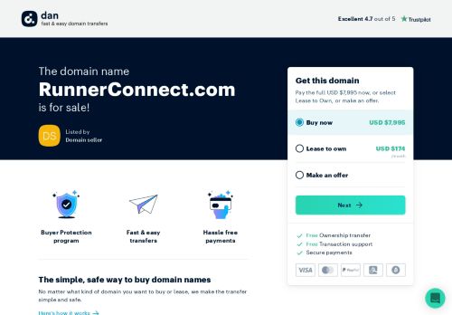 The domain name RunnerConnect.com is for sale | Dan.com