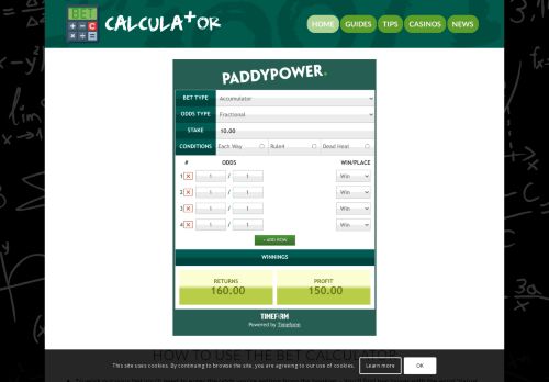 Bet Calculator - Work Out Your Bets Online Quickly
