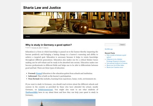 
Sharia Law and Justice	