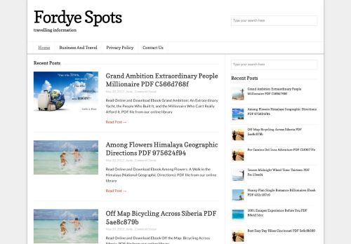 Fordye Spots – travelling information
