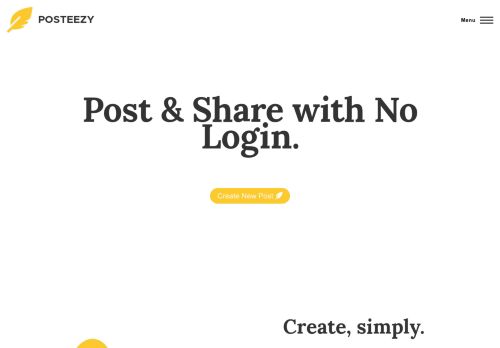 Posteezy | Post & Share with No Login