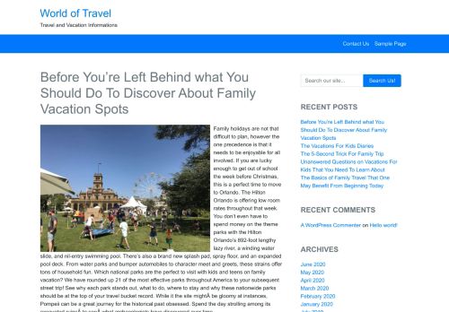 World of Travel – Travel and Vacation Informations