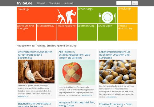 tiVital.de | Fitness-Training, Ernährung und Erholung