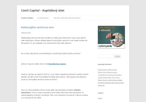 Conti Capital - Kapitálový ú?et