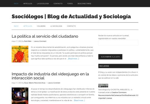 Ssociólogos | Blog de Actualidad y Sociología - Blog de Actualidad y Sociología