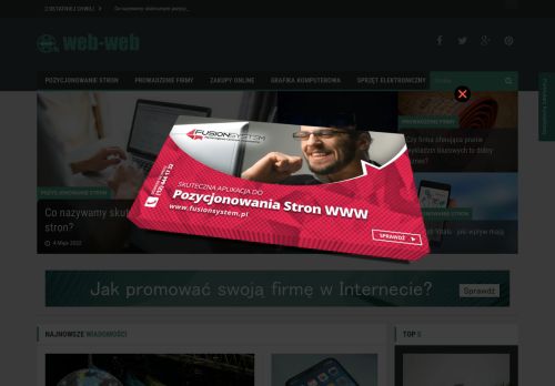 Pozycjonowanie stron, Prowadzenie firmy, Zakupy online, Grafika komputerowa, Sprz?t elektroniczny - web-web.pl