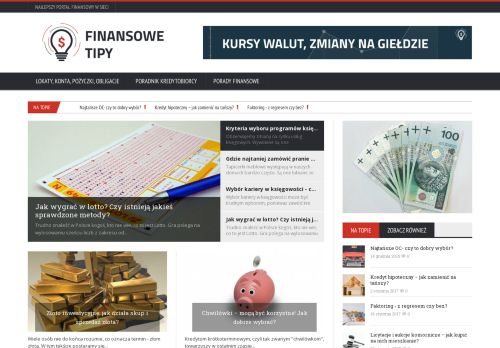 Porady finansowe, rodzaje kredytów, konta, lokaty - finansowetipy.pl