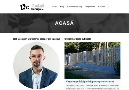 Andrei Cenu?? - Web Designer, Marketer ?i Blogger din Suceava