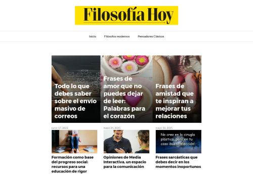 Filosofia Hoy - Revista sobre pensamiento y filosofía.