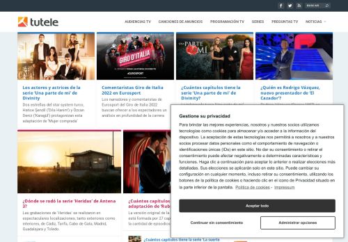 Tutele.net | Noticias de televisión - Audiencias - Canciones de anuncios - Series