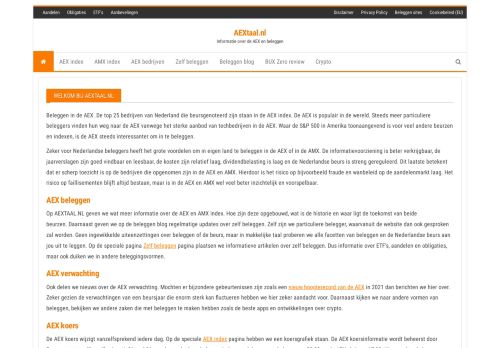 AEXtaal.nl - Informatie over de AEX en beleggen