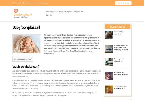 Babyfoonplaza.nl – Alles over babyfoons