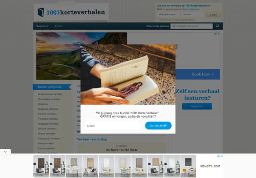 Korte verhalen & Korte verhaaltjes vind je op 1001KorteVerhalen.nl!