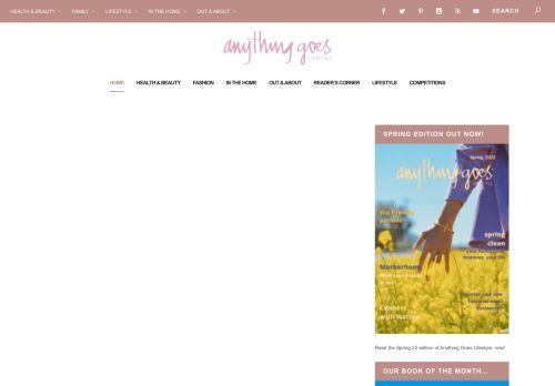 Anything Goes Lifestyle - We are a lifestyle magazine for real women with new content published every Wednesday on health, fitness, beauty, fashion, interior design, travel and more.
