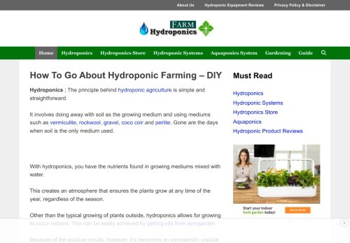 Farm Hydroponics – Got to go hydroponics