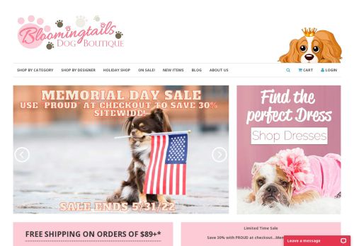 Luxury Dog Boutique, Custom Small Dog Clothes, Designer Dog Clothes, & Accessories - Bloomingtails Dog Boutique
