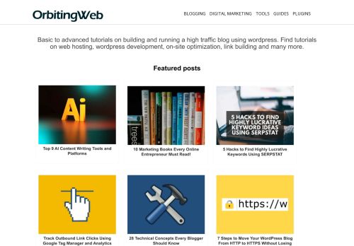 Blogging, WordPress, Content Marketing and SEO Articles - OrbitingWeb