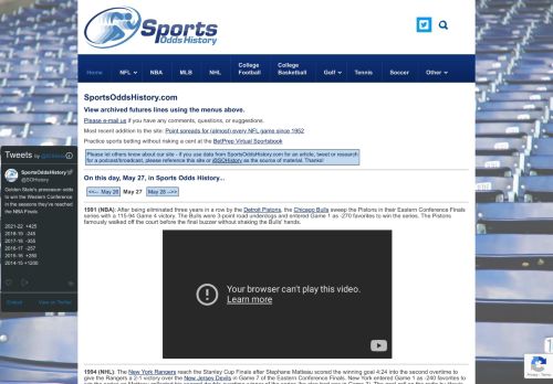 SportsOddsHistory.com | Live odds and archived futures lines
