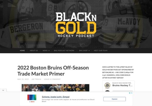 Black N Gold Hockey | Bringing you news about the Boston Bruins, from a fans perspective.