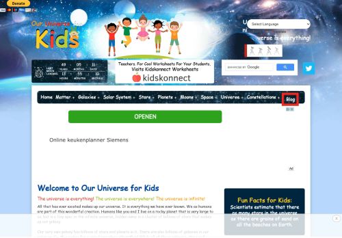 Our Universe for Kids - Universe is everything!