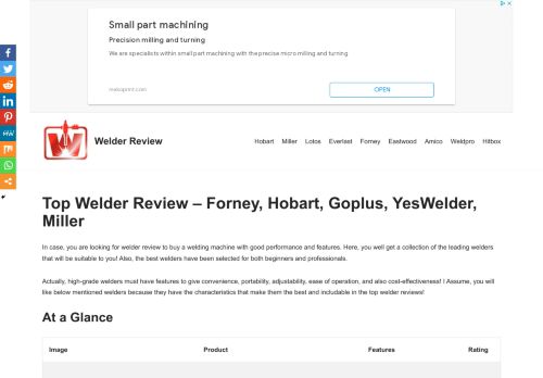 Top Welder Review - Forney (Easy Weld), Hobart & Goplus Brands
