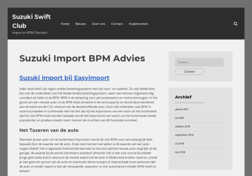 Suzuki Swift Club – Import en BPM Diensten