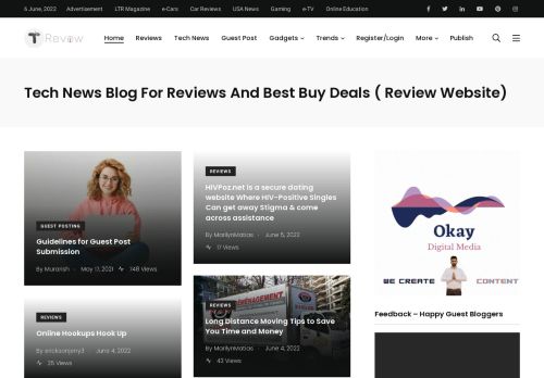 FREE Guest Posting- Tech News Blog - Technology Blog for Reviews, Best Buy Deals & More. (Tech News Blog)