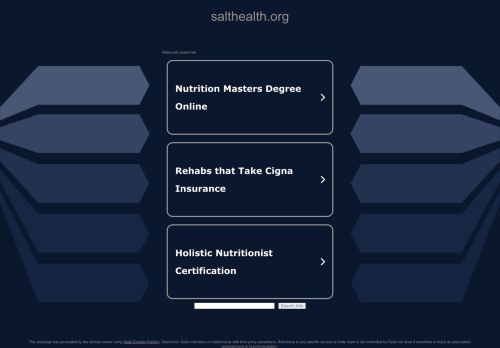 salthealth.org - This website is for sale! - salthealth Resources and Information.
