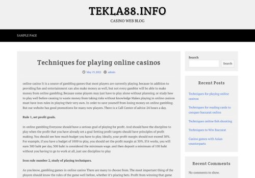 TEKLA88.INFO – CASINO WEB BLOG
