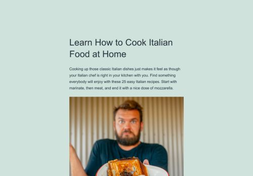 Cooking Tips – Cook the best Italian food ever.
