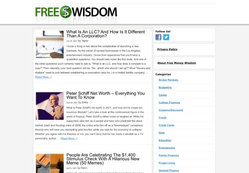 Free Money Wisdom - Financial Wisdom, Personal Finance, Grow Your Money, Invest Wisely