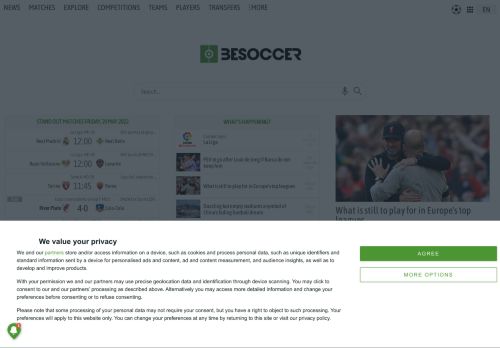 BeSoccer | News, results and statistics from world football
