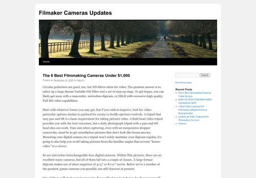 
Filmaker Cameras Updates	