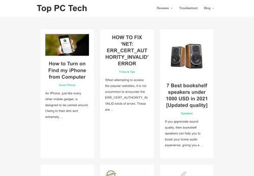 Top PC Tech | All Things Technology