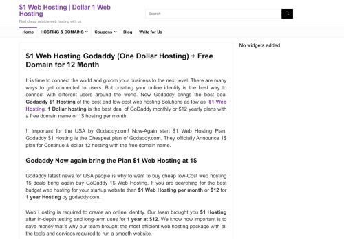 $1 Web Hosting - Godaddy 1 Dollar Hosting, 1$ hosting Review 2022