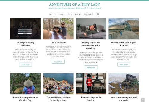 Adventures of a tiny lady - Trying to navigate life and travel in a digital age, 4ft 11in above ground.