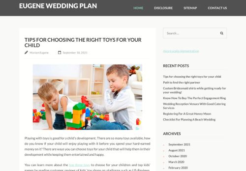 Eugene Wedding Plan