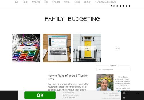 Family Budgeting - top UK parenting and money-saving blog written by Becky Goddard Hill award winning thrifty blogger, It covers all aspects of frugal family life